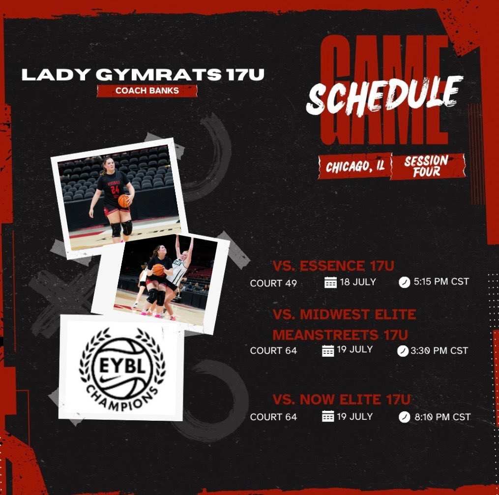 Session 4 schedule for NIKE Tournament of Champions!