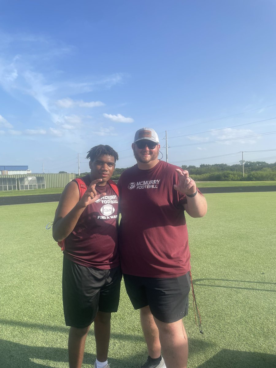 Braxton Holland (@king_bh54) on Twitter photo Had fun in Bryan today at the <a href="/McMURRYFOOTBALL/">McMURRY FOOTBALL</a> football camp. Thank you to <a href="/CoachNealMcM/">JORDAN NEAL</a> for the invite and <a href="/CoachMNewby/">Matthew Newby</a> for coaching me today and making me a better player.
<a href="/coach_muhl/">Coach Muhl</a> <a href="/_Cward_/">Courtney Ward</a> Had fun in Bryan today at the <a href="/McMURRYFOOTBALL/">McMURRY FOOTBALL</a> football camp. Thank you to <a href="/CoachNealMcM/">JORDAN NEAL</a> for the invite and <a href="/CoachMNewby/">Matthew Newby</a> for coaching me today and making me a better player.
<a href="/coach_muhl/">Coach Muhl</a> <a href="/_Cward_/">Courtney Ward</a>