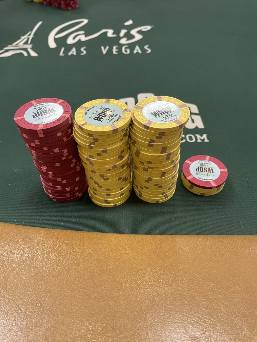 tomlovesvegas's tweet image. In the money with an above average stack. 4th cash in 8 events. #wsop2025