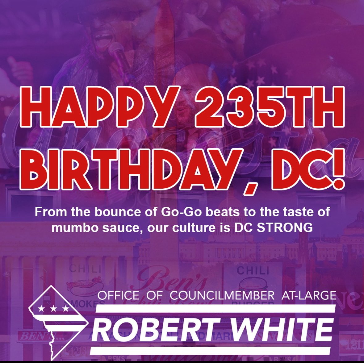CMRobertWhiteDC's tweet image. I couldn’t let this night end without wishing our beloved city a Happy 235th Birthday. 🎂 🎉
As a native, I’m proud to be able to serve our residents and celebrate all of the things that make D.C. special.