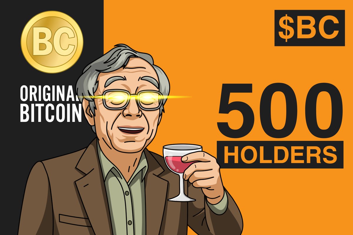 If you missed Bitcoin now is your second chance to own some under $1.00!

A toast to the 500 $BC holders that have joined the revolution. Here's to many more milestones to come!

#OriginalBitcoin #Bitcoin $BTC