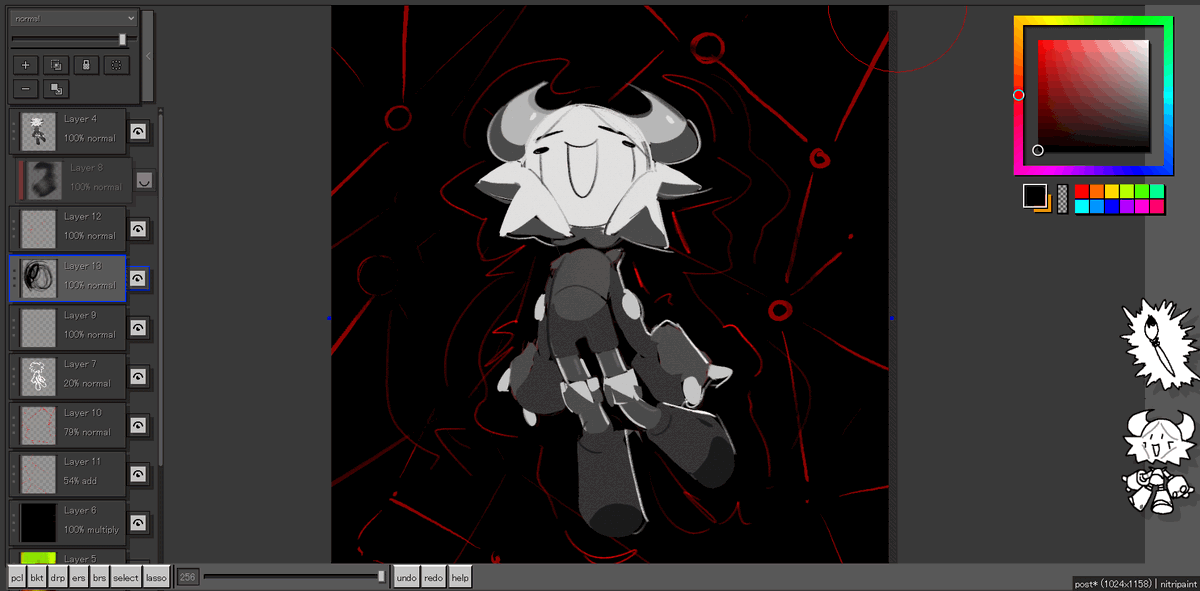 after a small half a year of devtime i'm pleased to open up my drawing tool for public use. check the link in the replies! #nitripaint