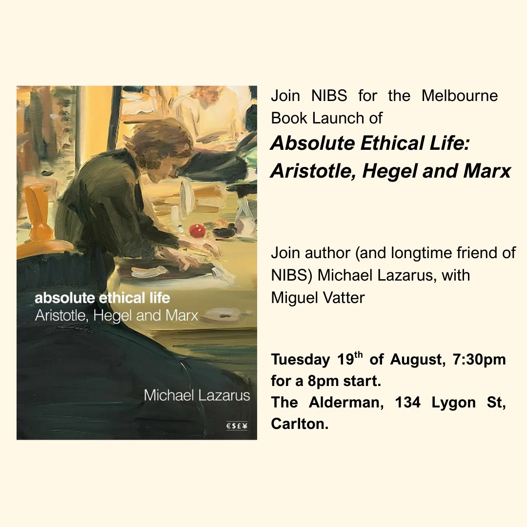 Mblaz39's tweet image. Melbourne launch! At my favourite bar, with my favourite bookshop. Register here: events.humanitix.com/absolute-ethic…
