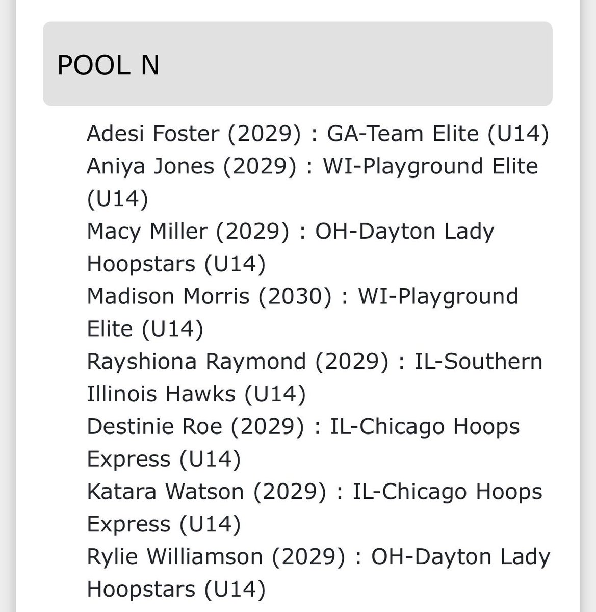 Another thank you to <a href="/USJN/">USJN</a> for recognizing me as one of our Pool All Stars at our March to Dayton tournament! <a href="/dlh2029/">DLH2029</a> <a href="/DLHoopstars/">DAYTON LADY HOOPSTARS</a>