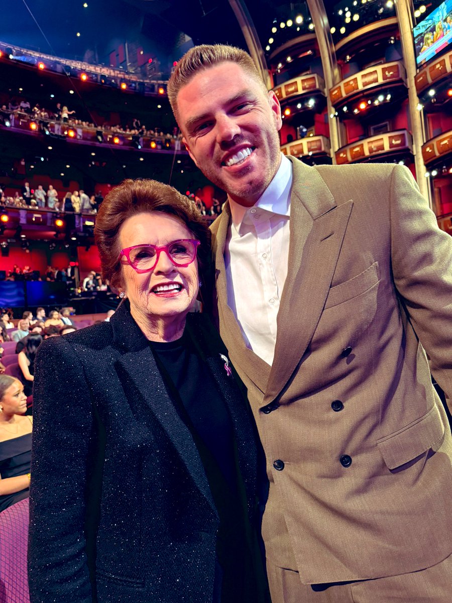 BillieJeanKing's tweet image. #ESPYS with Freddie.