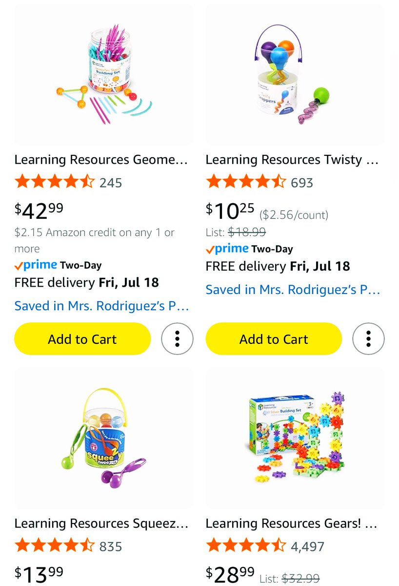 Prek teacher here 🙋‍♀️. Excited and ready for this coming school year! 🥰
Please consider clearing an item from my Amazon wish list! There little minds will greatly benefit from the play! #TeachersofX #clearthelists #BetterTogether

amazon.com/hz/wishlist/ls…
