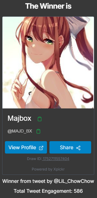 LiL_ChowChow's tweet photo. @gamba @MAJD_BX CONGRATS YOU WON THE $50 JUST ROLLED IT LIVE ON STREAM https://t.co/7RmRC6coYQ