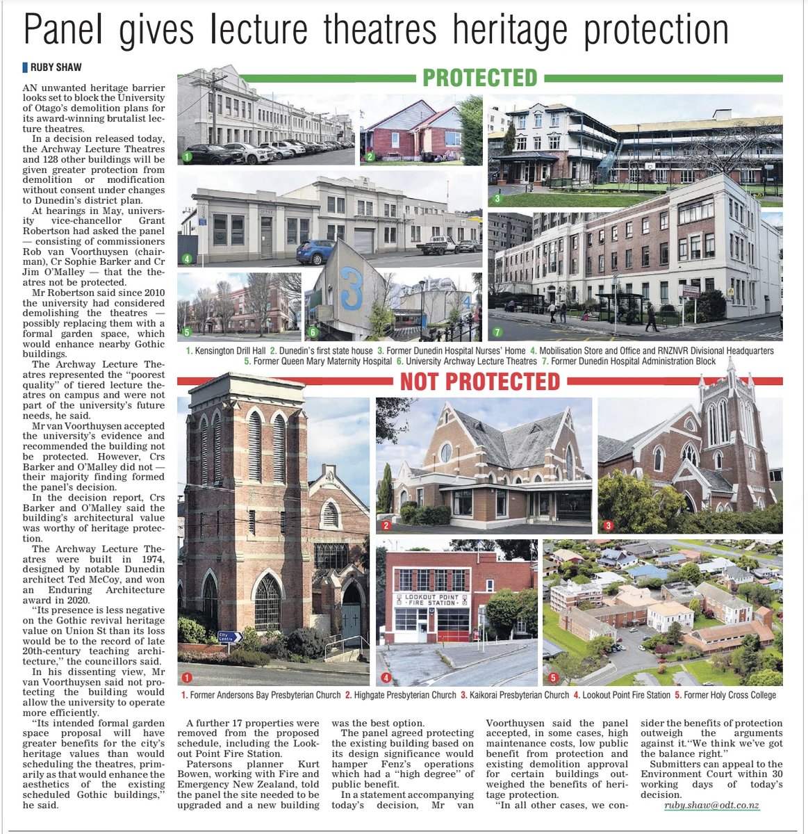 StephenClarkeNZ's tweet image. Town v Gown. Winner: Heritage.

Dunedin architect Ted McCoy's Archway Lecture Theatres (1974) survives. dunedin.govt.nz/__data/assets/… #heritage #Dunedin