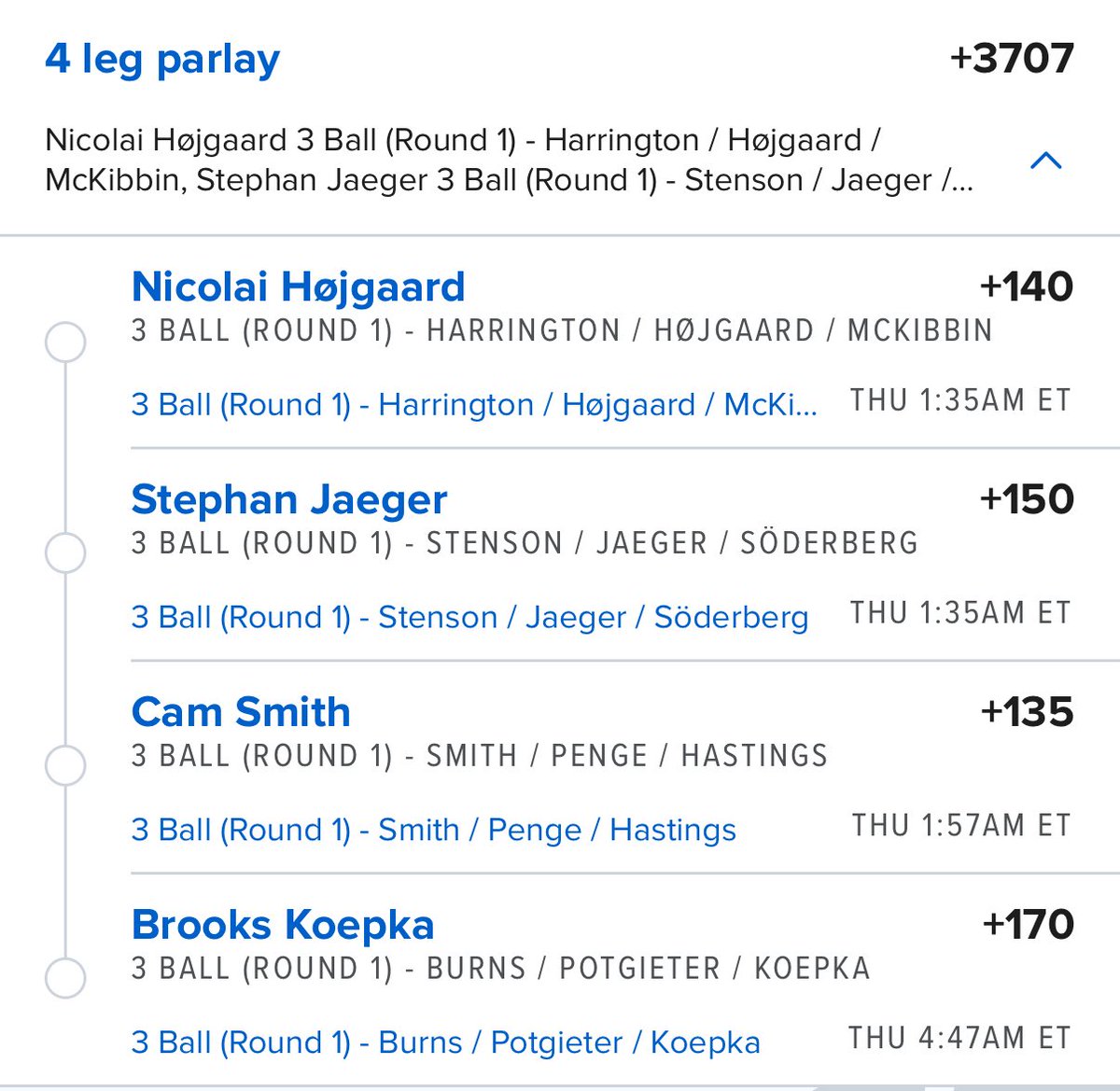 I’m sure FanDuel will drop a golf boost at midnight if you’re a night owl and don’t mind waiting.