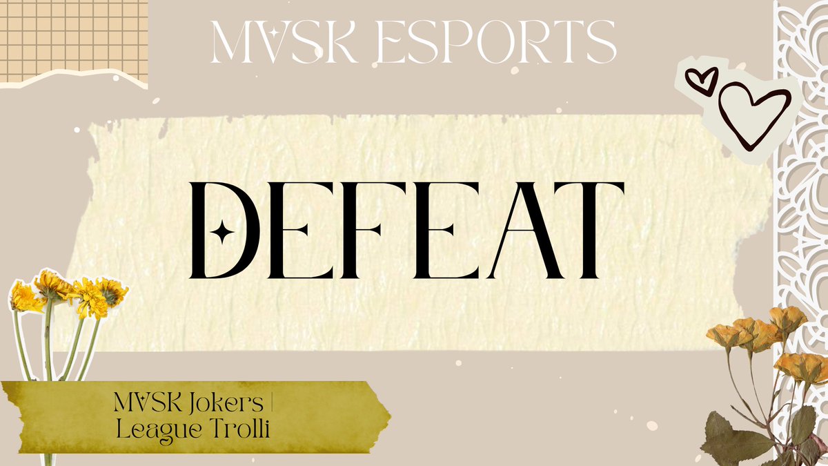 Unfortunately... It seems like we crashed-out before crashout academy could.

We are eliminated from <a href="/FrostEsports/">Frost Esports</a> League <a href="/Trolli_USA/">Trolli Candy</a> 

GGs to all the teams we faced today! #MVSKWIN #UNMVSKED