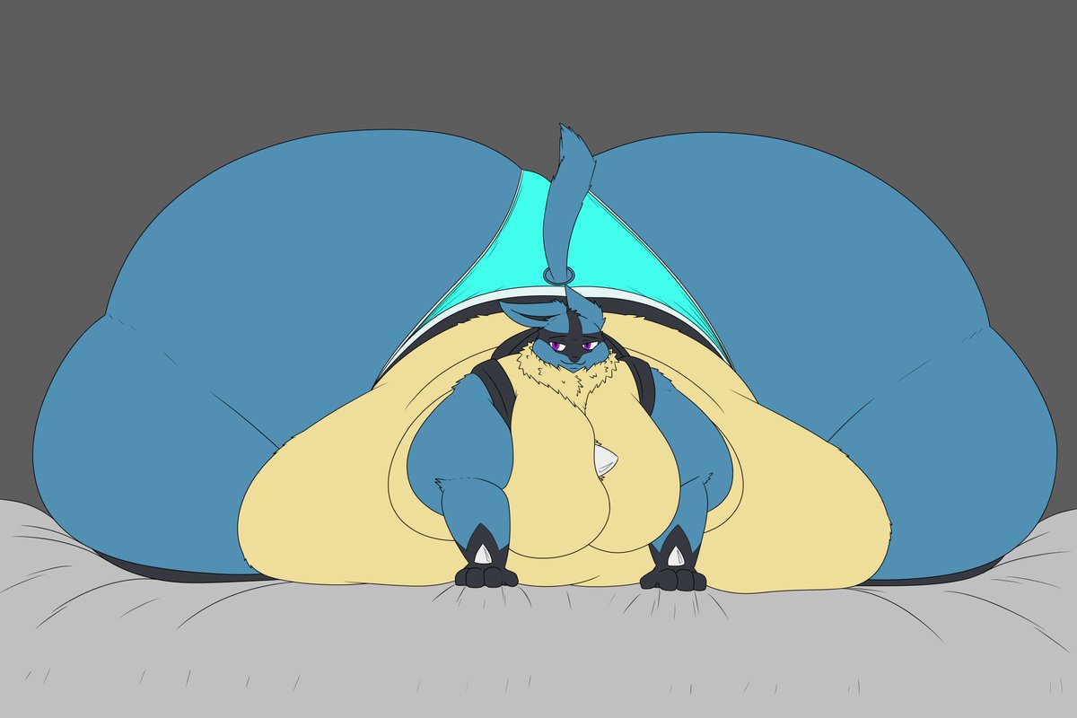 Nobody told me it was Lucario Day today. Here's uuhhh...another WIP of a piece I'm making. Am feeling super big, soft, and wobbly today now...~