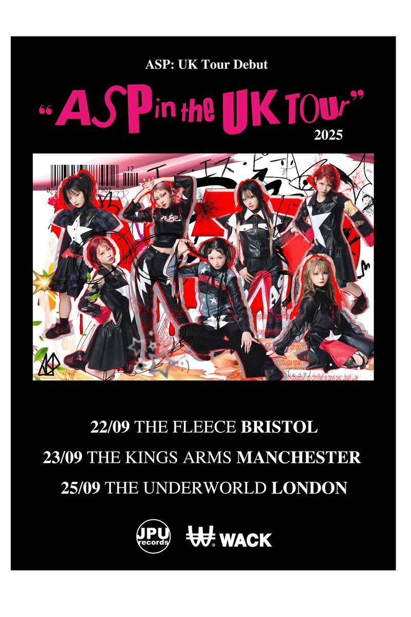 JPUrecords's tweet photo. IT'S HAPPENING. @ASP_idol's first UK tour!
Tickets on sale from Saturday. 🇯🇵🇬🇧 #ASPintheUK
22 Sep: @FleeceBristol 
23 Sep: @KingsSalford
25 Sep: @TheUnderworld 
Further activity TBA
https://t.co/nV35BYGV2w https://t.co/on1kOJlcA6