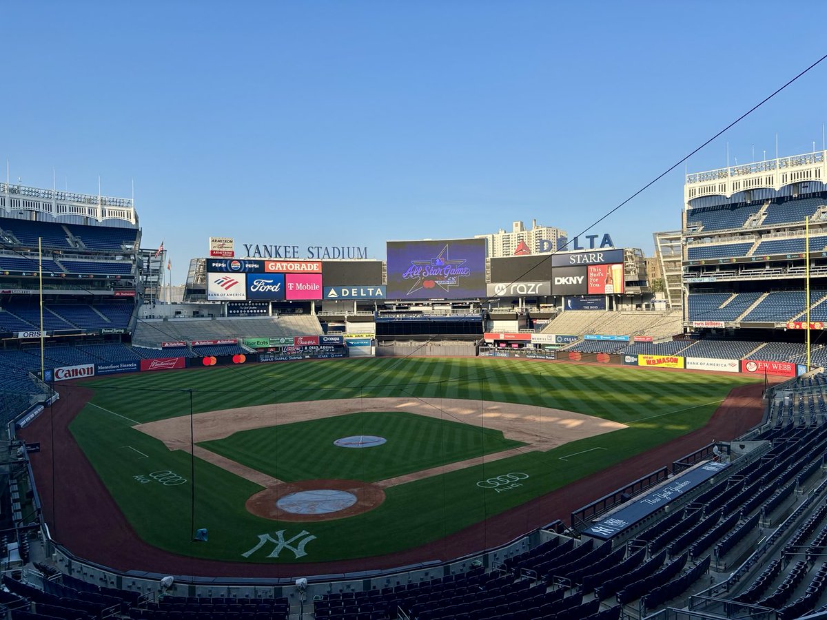 JimboFig's tweet image. Surreal being in an empty Yankee Stadium last night for the All-Star game viewing party.
