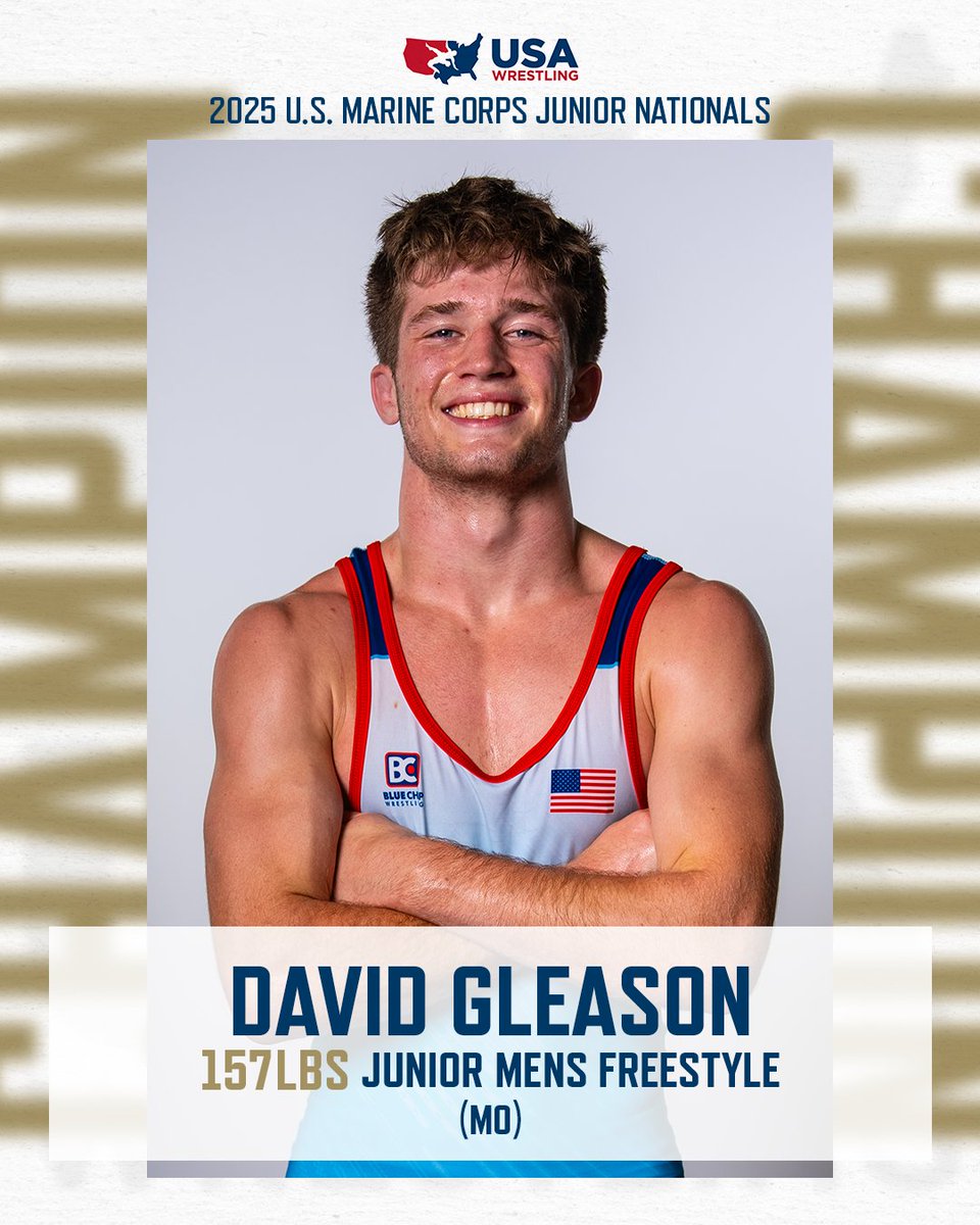 USA Wrestling (@usawrestling) on Twitter photo Junior Boys 157: David Gleason (MO) Dec. Wyatt Medlin (IL), 10-6 #Fargo2025 Junior Boys 157: David Gleason (MO) Dec. Wyatt Medlin (IL), 10-6 #Fargo2025