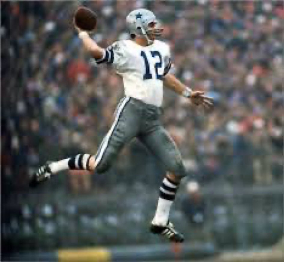 There’s only one answer. The guy who coined the term and threw the first “Hail Mary”, the great Roger Staubach.
