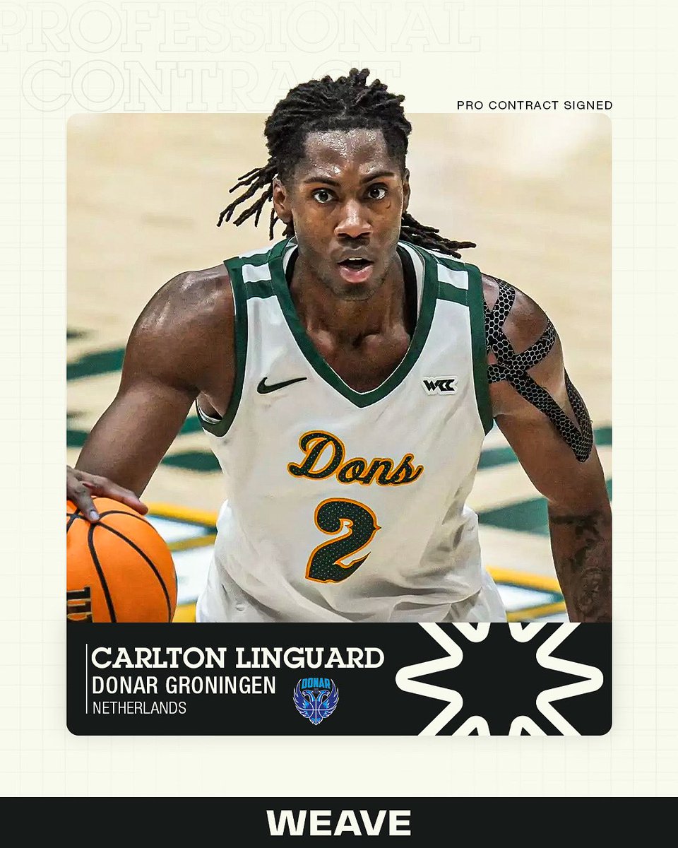 WEAVE's tweet image. Together with Carlton Linguard, we are excited to announce that he will begin his professional career in the Netherlands, with Donar Groningen #WEAVE 🧶 @Donar_Official