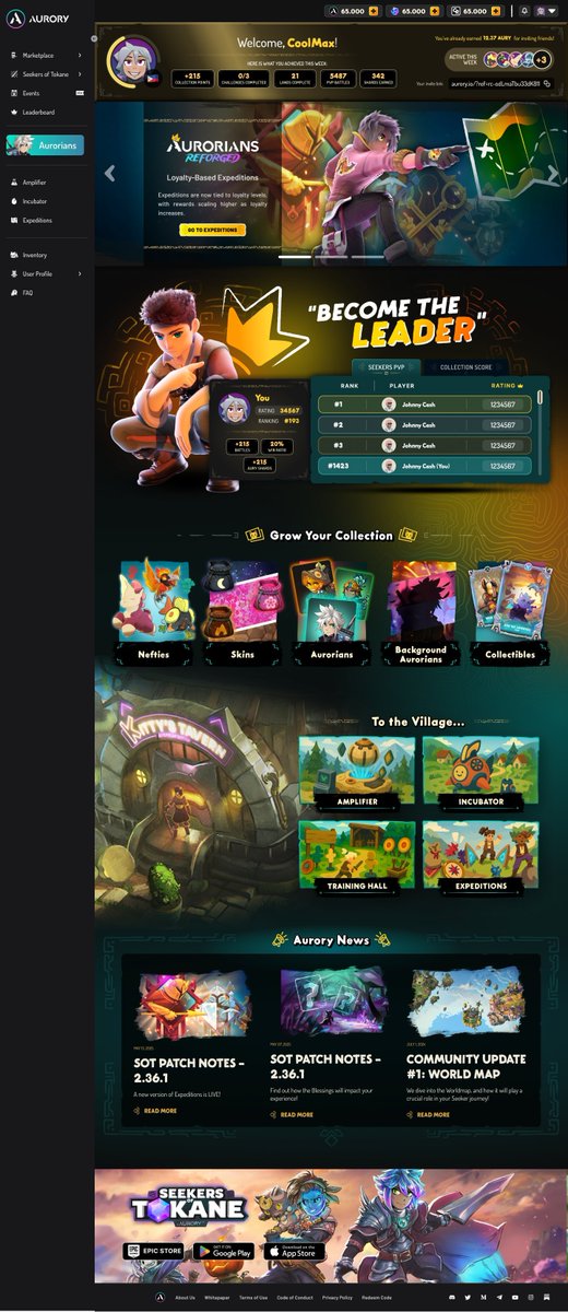 DaoryAurory's tweet image. In case you missed it @AuroryProject just dropped a brand new landing page!🚀⚡️
Sleeker, faster, and packed with everything you need to conquer Tokane🔥
Dive in now and see the upgrade!⚔️✨