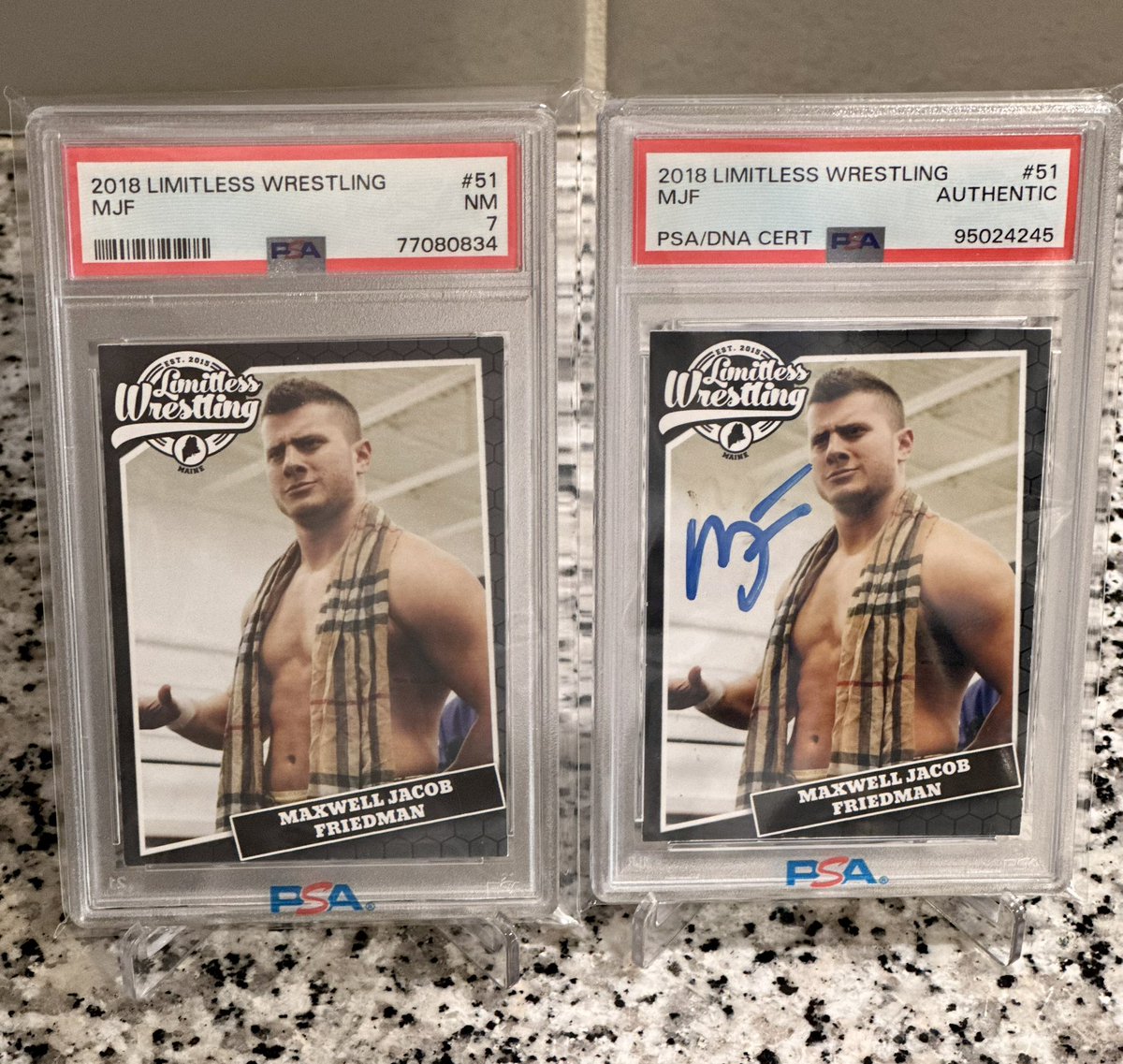 Matt Dalakas (@mdalakas) on Twitter photo 2018 <a href="/The_MJF/">Maxwell Jacob Friedman™️</a> <a href="/LWMaine/">Limitless Wrestling</a> Series 1. One of the rarest independent cards around. #HappyGilmore2 #betterthanyou 2018 <a href="/The_MJF/">Maxwell Jacob Friedman™️</a> <a href="/LWMaine/">Limitless Wrestling</a> Series 1. One of the rarest independent cards around. #HappyGilmore2 #betterthanyou
