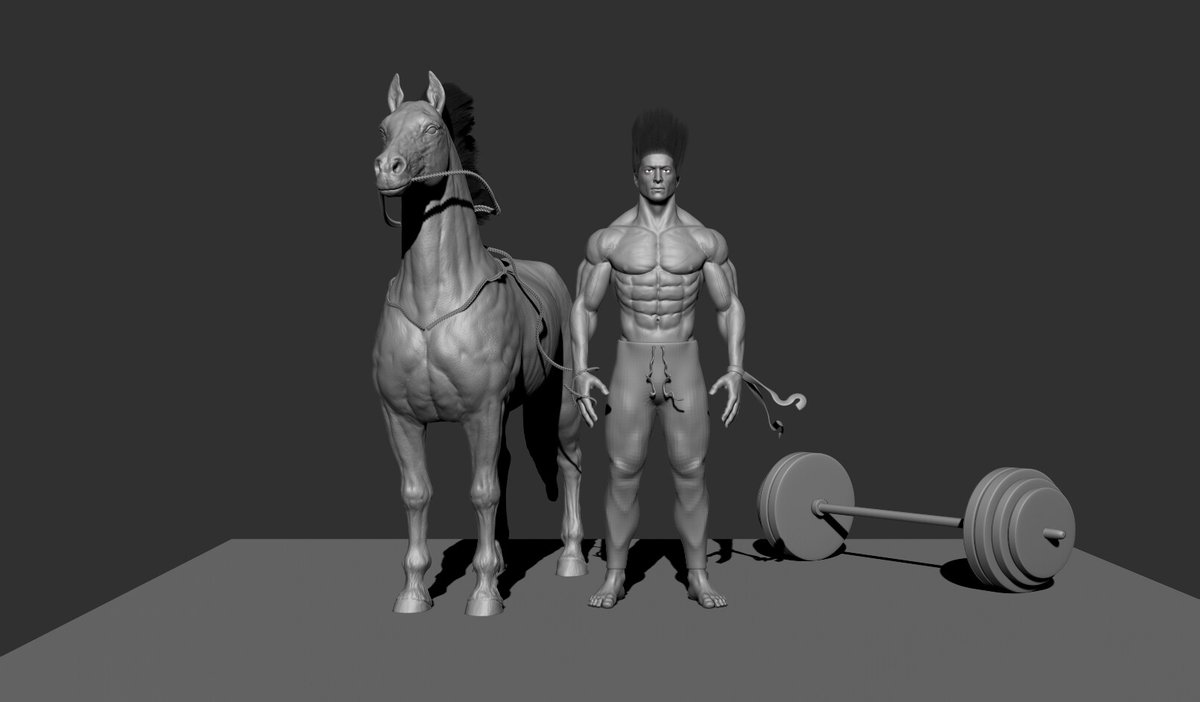 adamcohenart's tweet image. Organic Character &amp;amp; animal Sculpting (online master classes) this character I design for Goku new version it just a live classes character sculpting. 
 #Realtime #AnimalsWildlife #hourse #arnold #biceps #human #muscles #heavy #eyes #hair #face #scul #sculpture #digitalsculpting