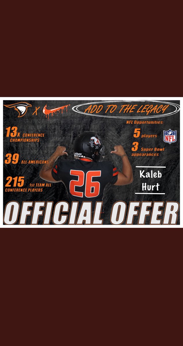 Blessed to receive my first offer to play football at the next level🧡🖤 #AGTG #GORAVENS