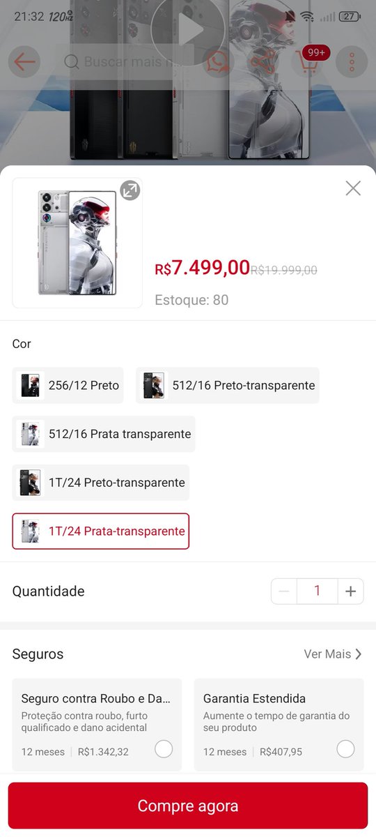 Finalmente a RedMagic trouxe para o Brasil a versão de 24gb de Ram e 1Tb No Redmagic 10s pro, parece que sim as vendas no Brasil estão a todo vapor, do melhor celular gamer atualmente. GREAT!!!
