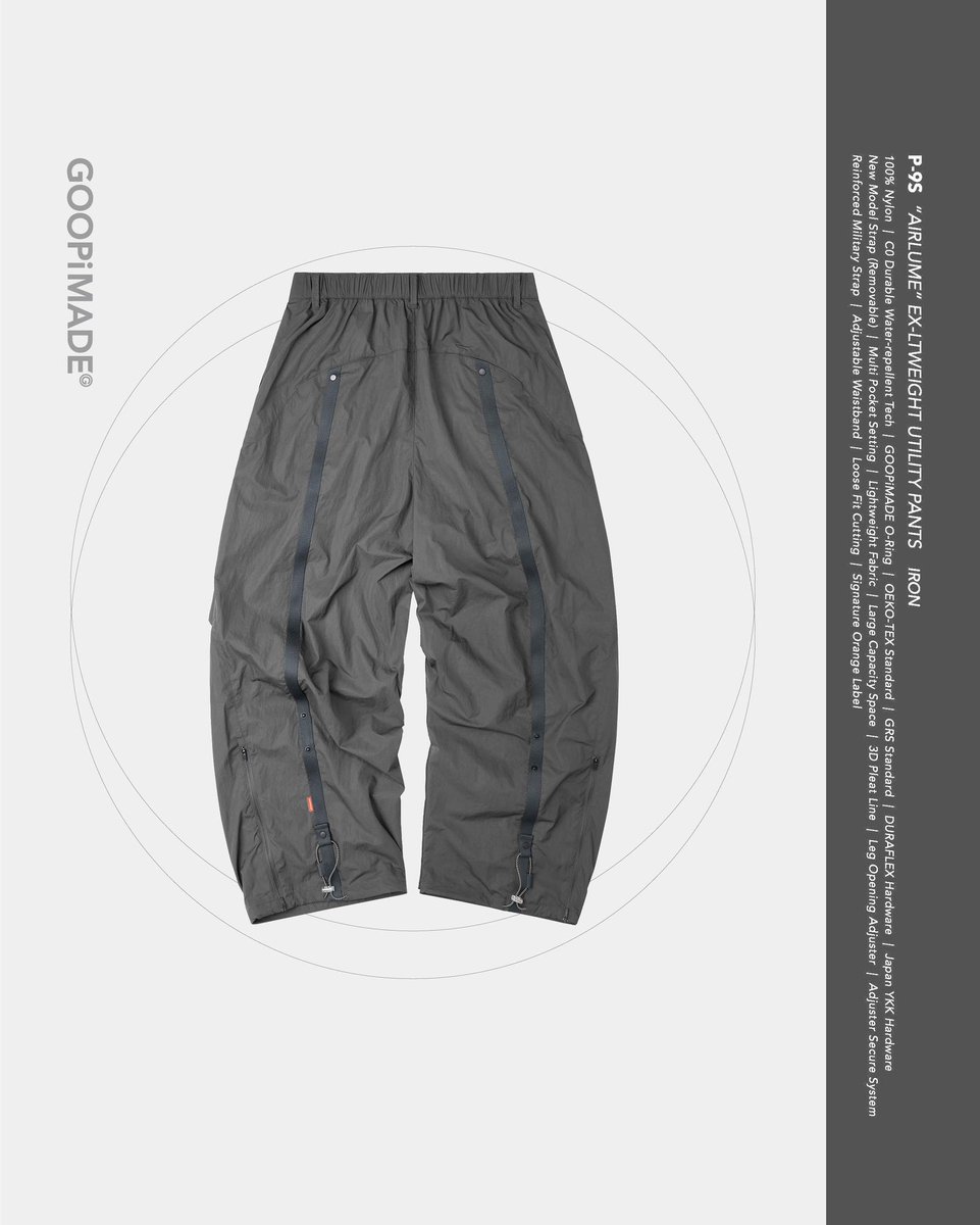 goopimade Ex-LtWeight Utility Pants iron 25 S/S Collection P-9S