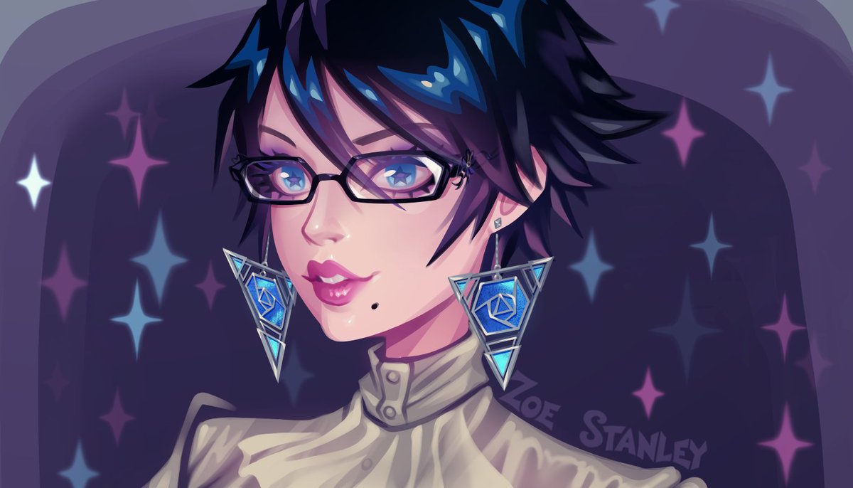 ZoeStanleyArts's tweet image. Bayonetta wearing the puffy shirt from Seinfeld. #Bayonetta2 #FanArt