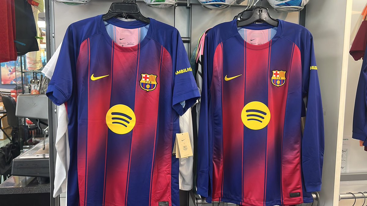 New FC Barcelona Home Jersey 2025/26 by Nike Latest Arrival at Vancouver Soccer Store North America Sports! Visit Us in Store Today! Questions? Call 604-299-1721 #barcelona #vancouver #nike #barca #FCB #soccer #futbol