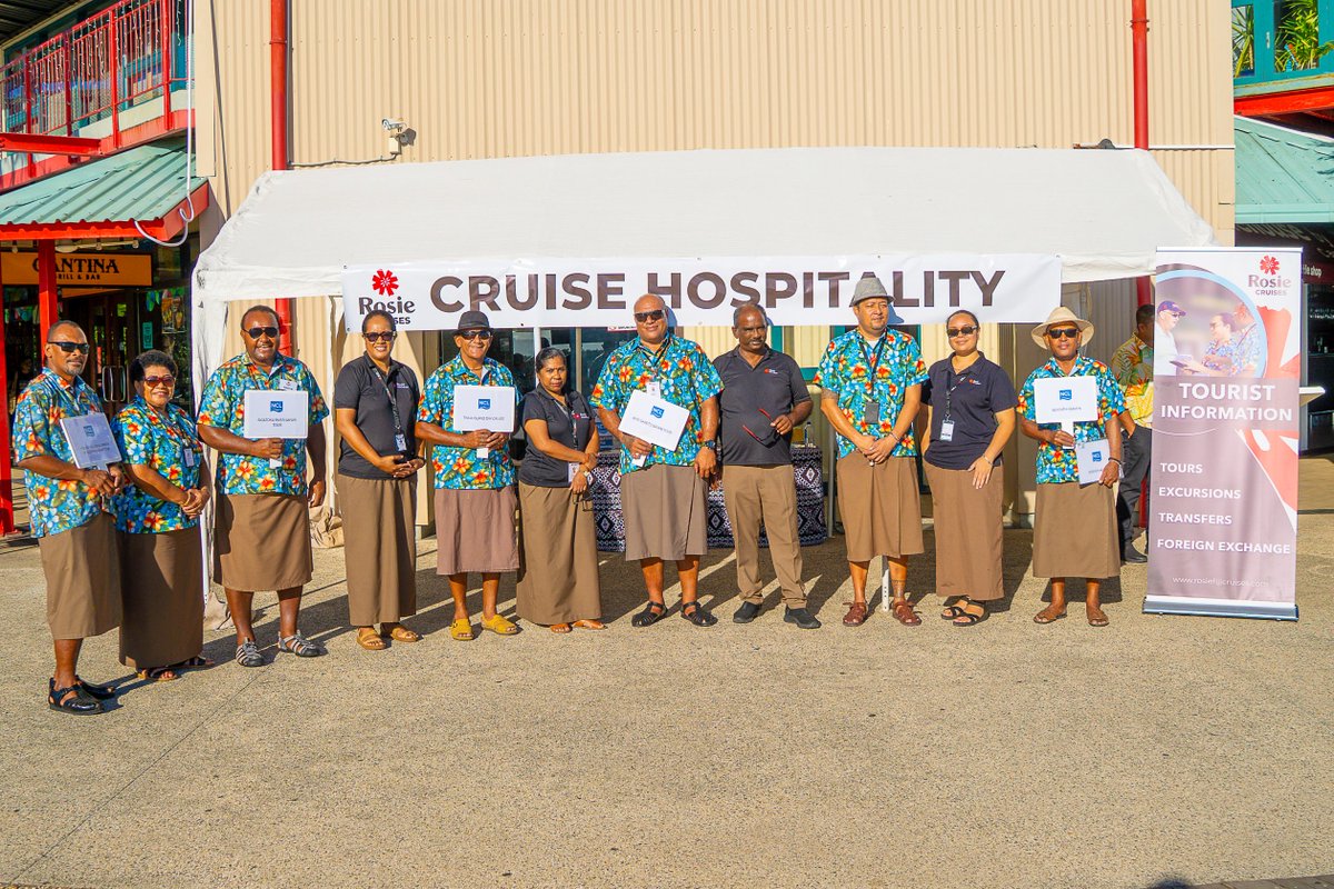 rosiecruises's tweet photo. Our team is getting ready to welcome your next cruise – always with a bula smile!

📷 Port Denarau, Nadi
📷 Book your Fiji shore excursion today!
📷 cruises@rosiefiji.com
📷 https://t.co/FDSEKx22hA

#rosiefijicruises #fijishoreexcursions #rosieholidays https://t.co/ukEcYFC7Og