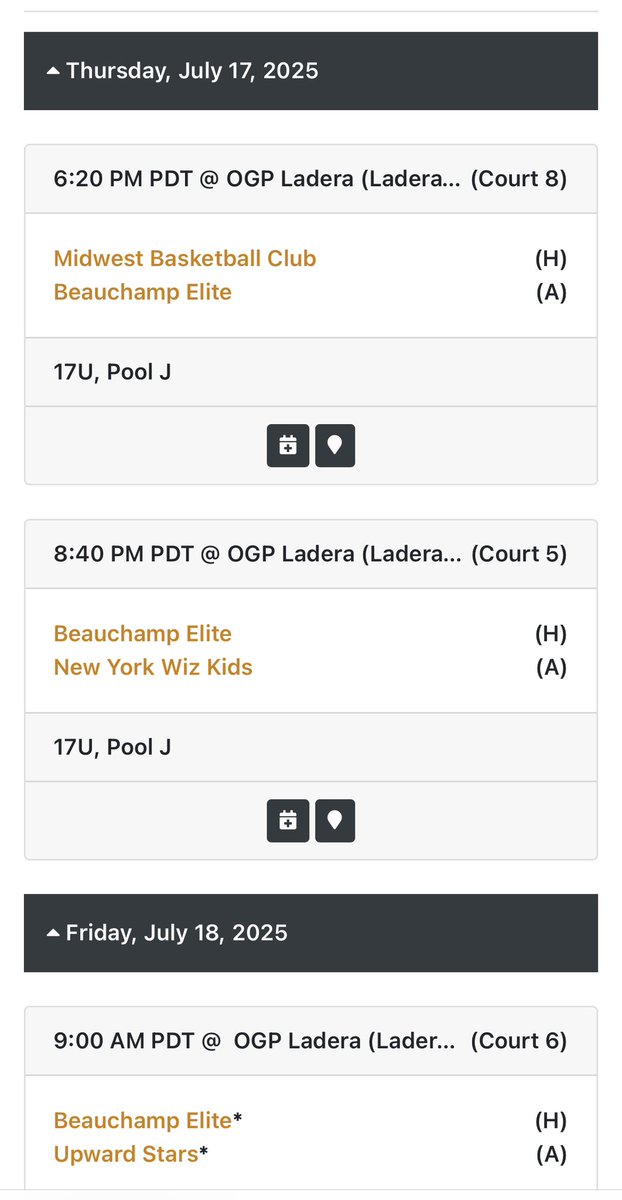 I’ll be playing up on 17u Beauchamp Elite for the last session of 3SSB
