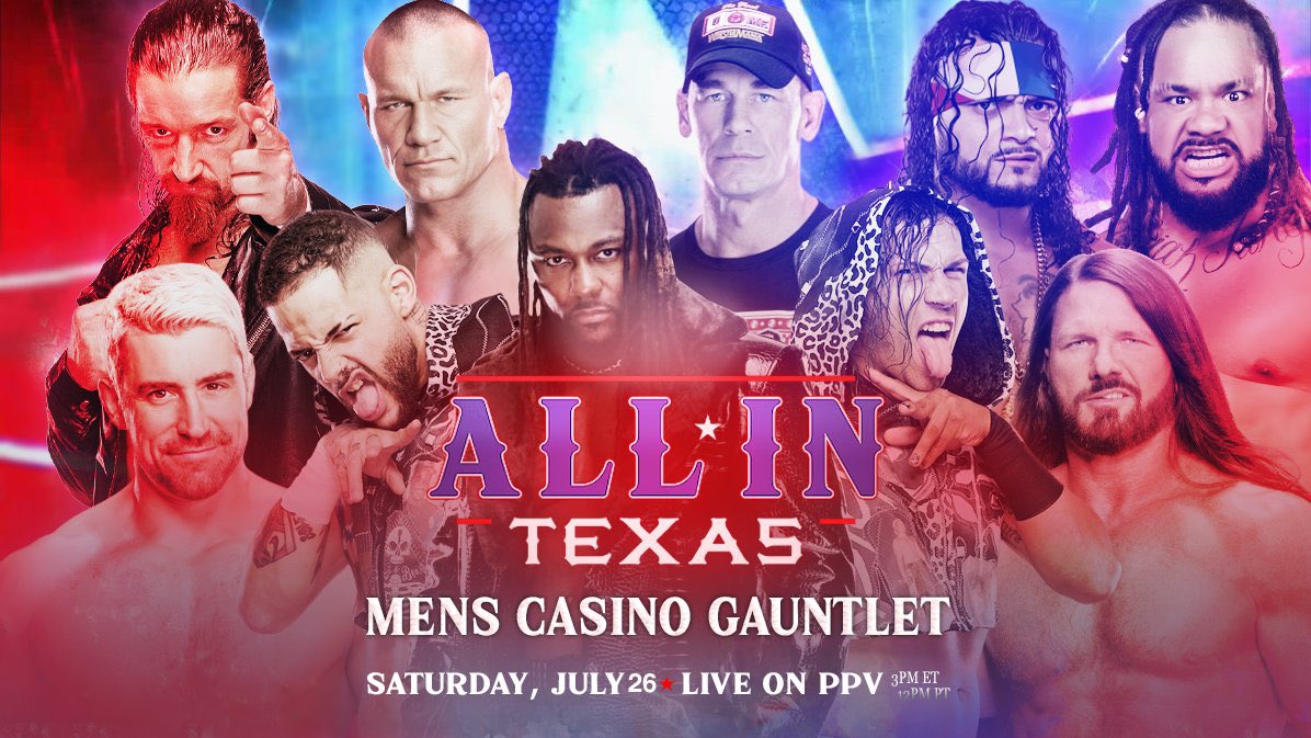 UVC. (@thisisuvc) on Twitter photo Ten men will go to war in the Menās Casino Gauntlet, where chaos reigns and opportunity awaitsāthe winner earns a future championship match for any title, at any time, and any place of their choosing!
<a href="/RespectHustle_/">Last Ever REAL Champion.āā (NOT @JOHNCENA)</a> <a href="/KnowMeAsKing/">Itās Inevitable now .ā @JayWhiteNZ</a> <a href="/TheyCouncilMe/">Strike first, questions later. š Not @RandyOrton.</a>. Ten men will go to war in the Menās Casino Gauntlet, where chaos reigns and opportunity awaitsāthe winner earns a future championship match for any title, at any time, and any place of their choosing!
<a href="/RespectHustle_/">Last Ever REAL Champion.āā (NOT @JOHNCENA)</a> <a href="/KnowMeAsKing/">Itās Inevitable now .ā @JayWhiteNZ</a> <a href="/TheyCouncilMe/">Strike first, questions later. š Not @RandyOrton.</a>.