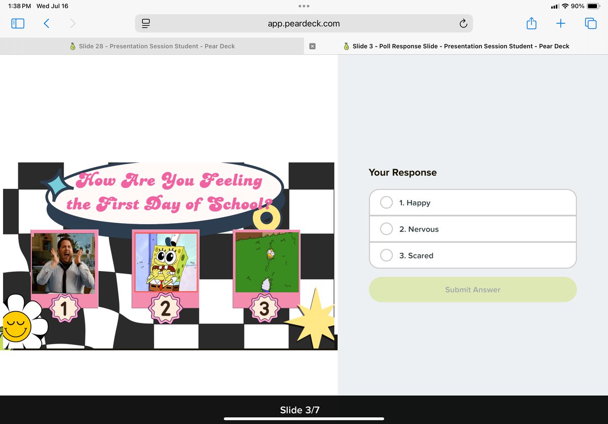 LilyUrbinaa13's tweet image. First day of school activity using @PearDeck poll. Thank you @msgracia15 for giving me the confidence I needed to tackle PearDeck! 🍐
@Leticia_FF77 @KarinaMarin @SaraLeeSanchez2 @marisol_garza_1
@MarlenHinojosa8 #LJTECHi3 @LaJoyaISDEdTech