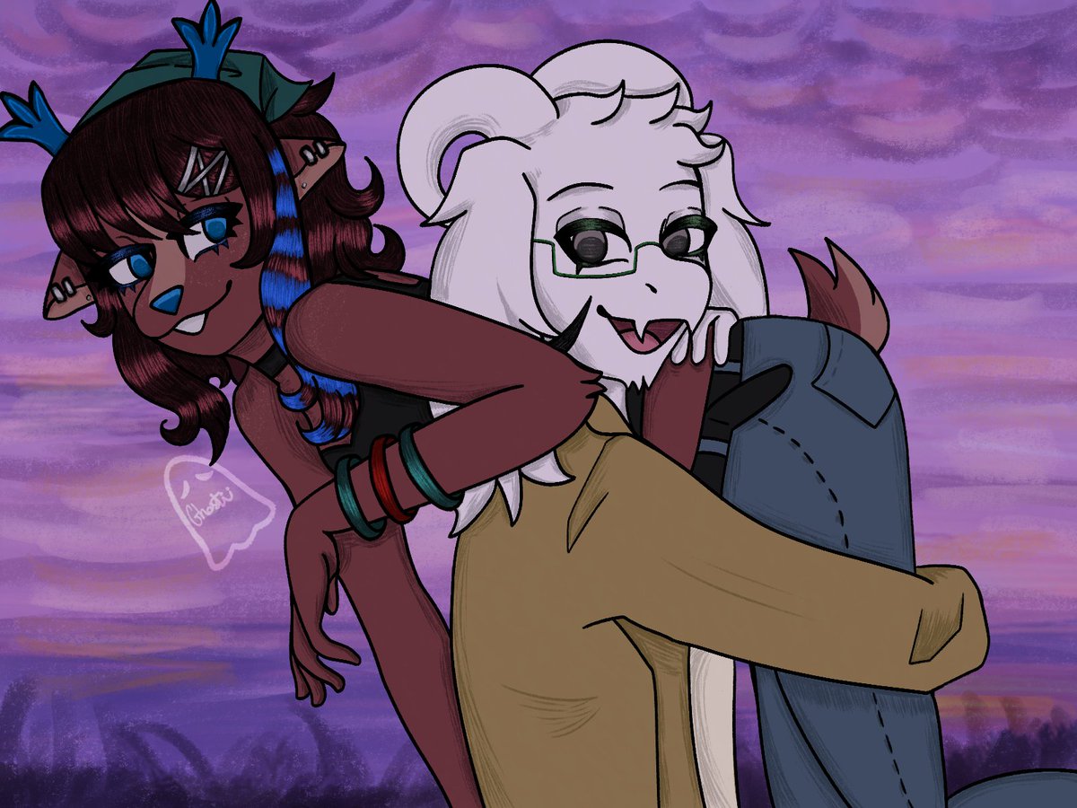 Finally did some Dessriel art again! #deltarunefanart #deltarune #december #AsrielDreemurr #Dessriel