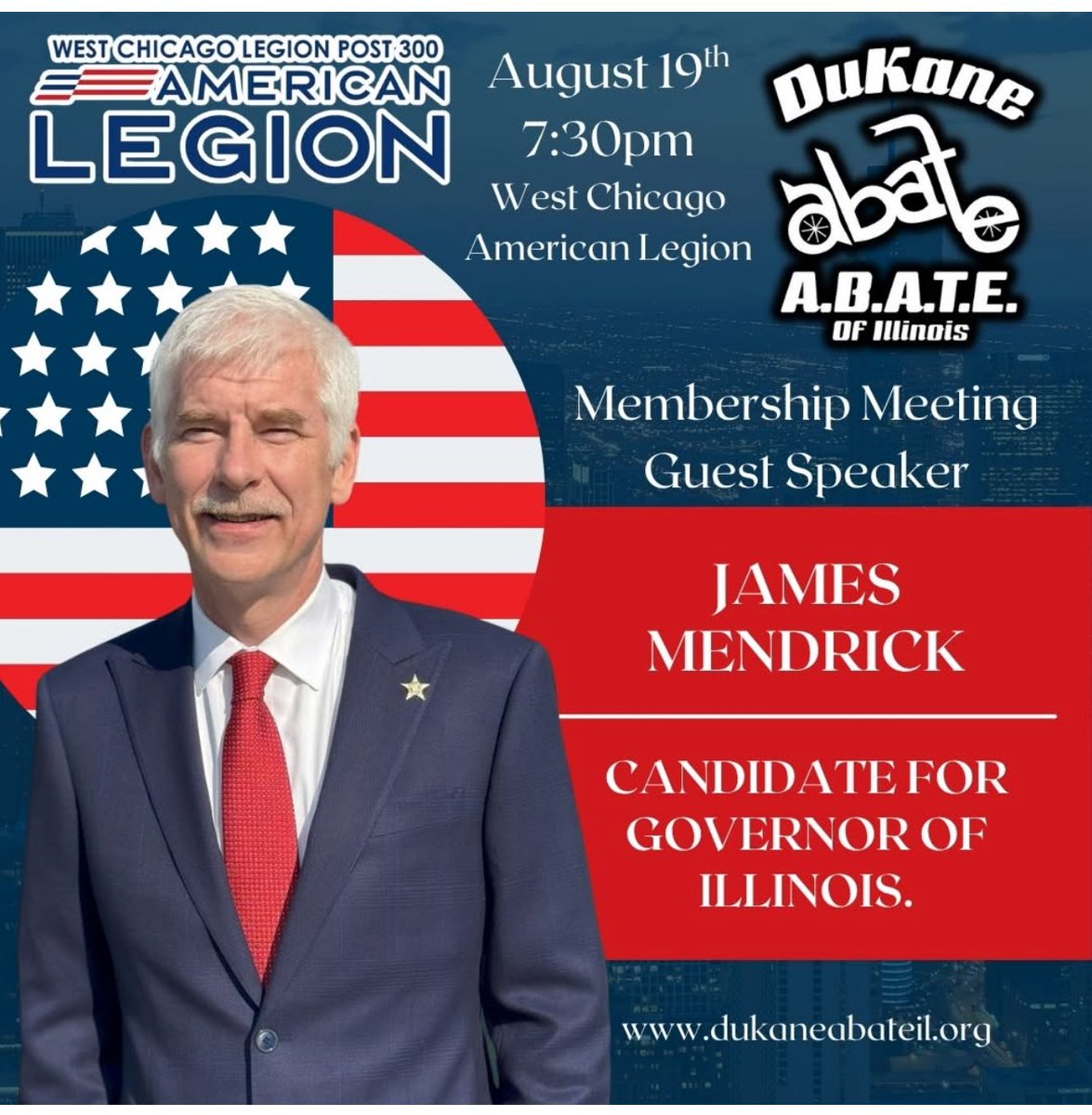 Another chance to come hear Sheriff Mendrick and discuss the issues facing Illinois!
