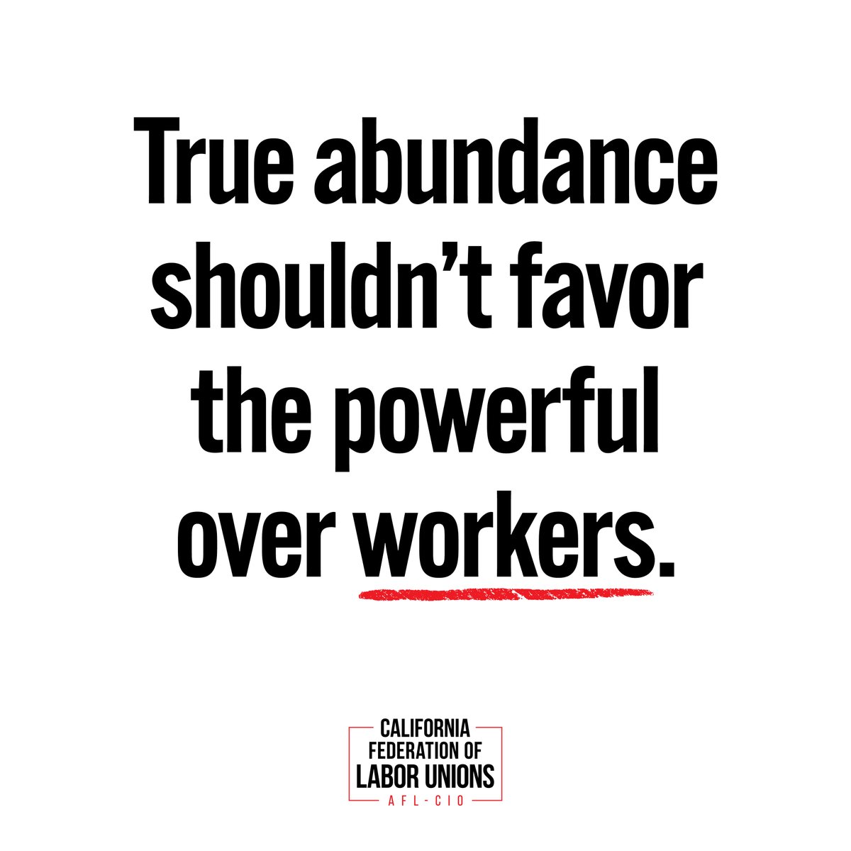 CaliforniaLabor's tweet image. Chances are, you've heard a lot about the Abundance movement lately.
But the real question we should be asking is, "Abundance for whom?"
calaborfed.org/news-you-can-u…