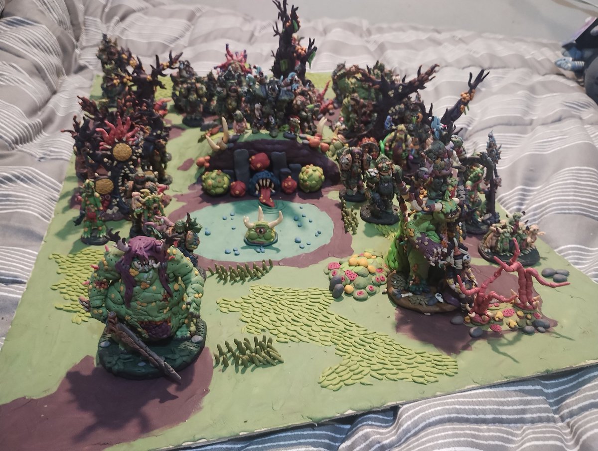 Finalmente, complete mi escenario de Nurgle como es debido >:3!!! #warhammer40k #WarhammerCommunity #warhammer #WarhammerArt #warhammer40000 #art