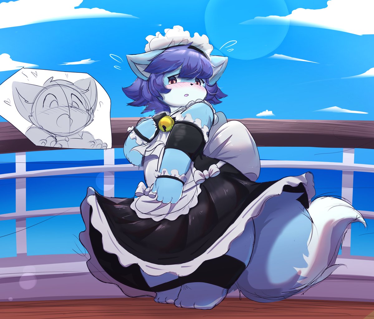 "U-Um,,,, w..what would you um,,, like to eat.... m-master..?"
"e-eh..? W-Why does he look so cute??"