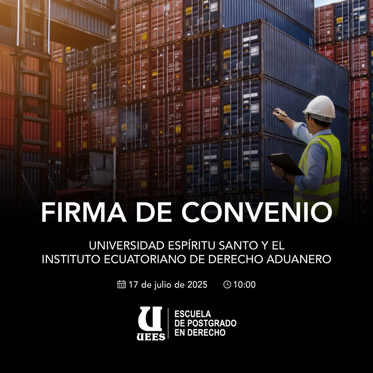 PostDerechoUEES's tweet image. 📣 Este jueves 17 de julio, desde el campus @uees_ec 🇪🇨 

 Suscripción de convenio de cooperación con el Instituto Ecuatoriano de Derecho Aduanero. 

#DerechoAduaneroUEES
#OrgullosamenteUEES
#EscuelaDerechoUEES