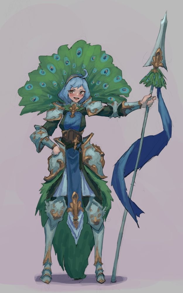 Aisleen_art's tweet image. Peacock Knight!