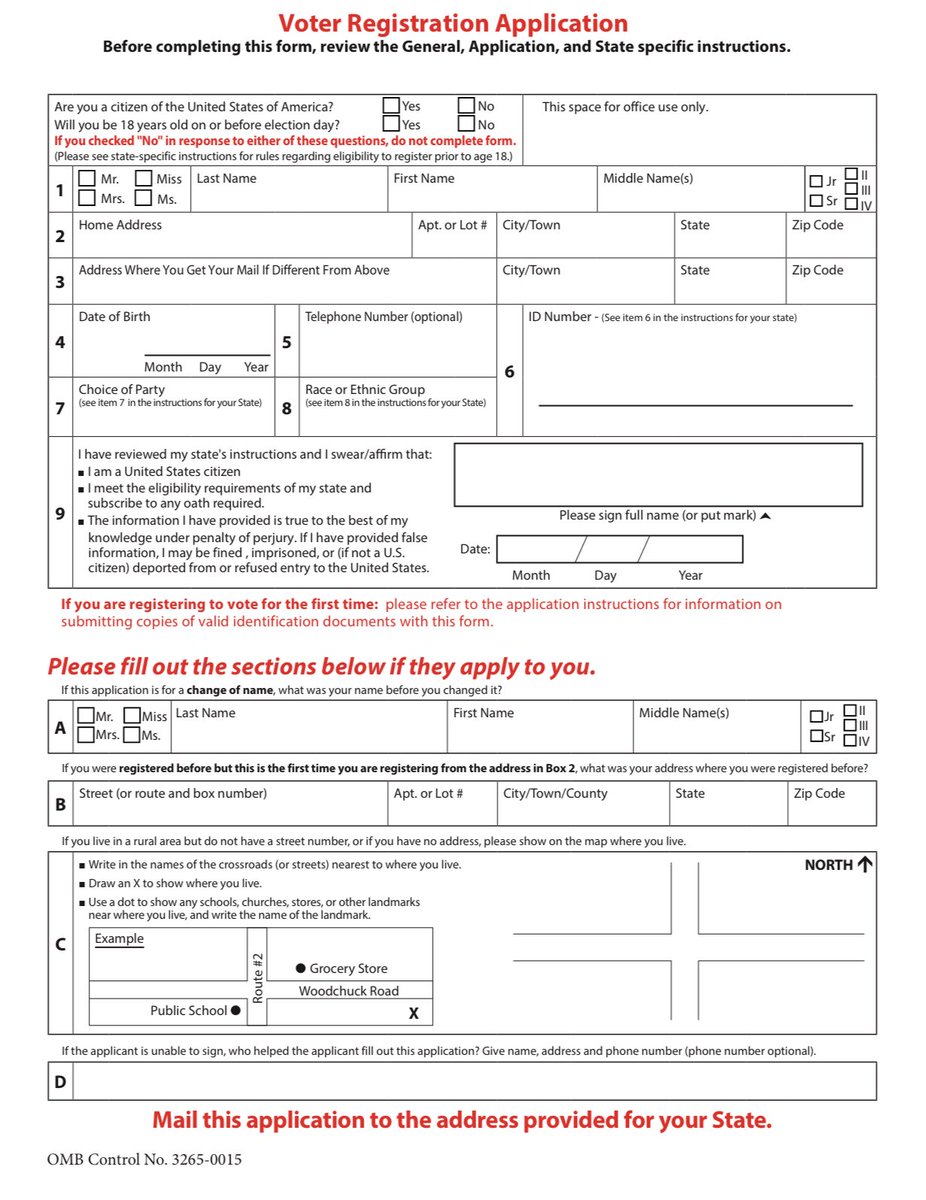 Did you know the federal voter registration form doesn’t require ANY proof of citizenship?

All applicants have to do is check a box and sign the form.

AFL just filed a petition to change that.

Only U.S. citizens can vote in U.S. elections.