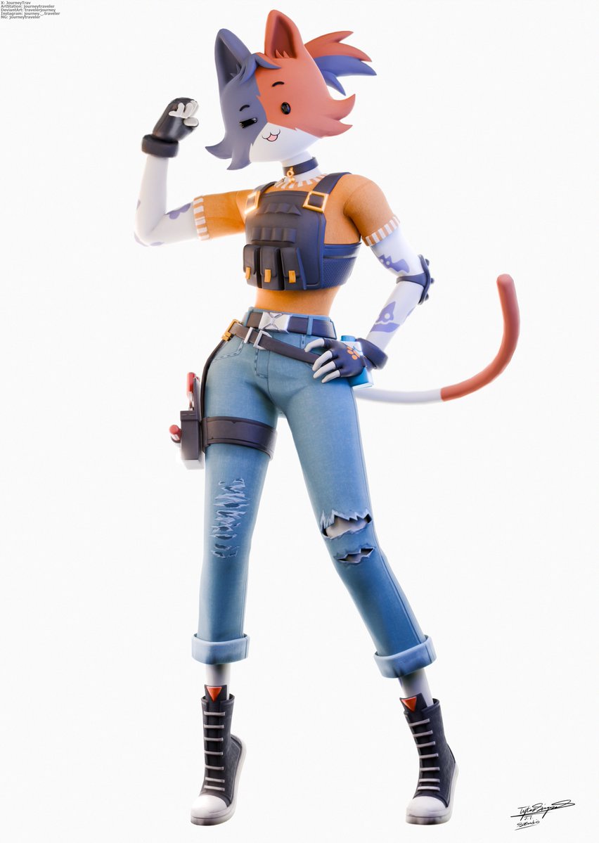 JourneyTrav's tweet image. more. Cate Meowdy.
#Fortnite #FortniteArt