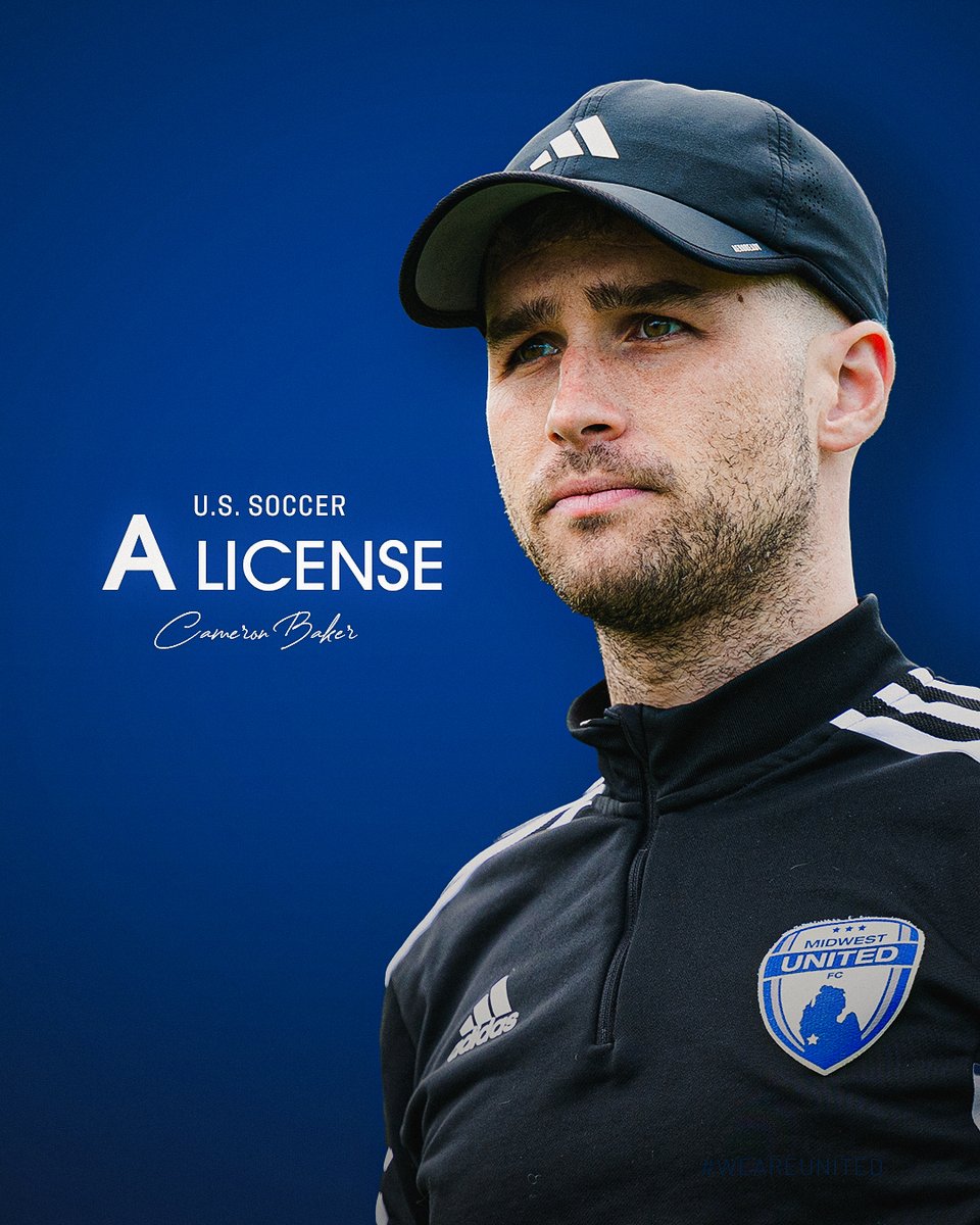 Congratulations to Coach Cameron Baker for earning his U.S. Soccer A License! One of the best coaches in the game! 👏

#WeAreUnited
