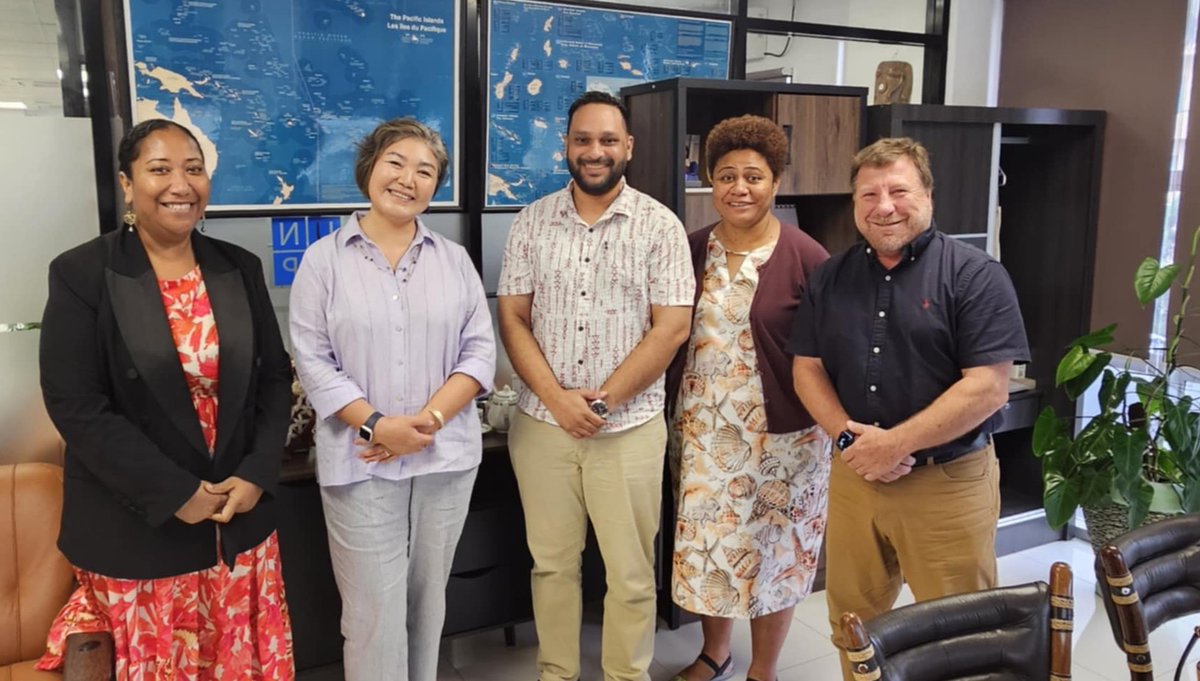 UNDP_Pacific's tweet image. At the close of the 4-day Pacific BIOFIN workshop, 15 Pacific Island Countries reaffirmed their commitment to biodiversity finance & gender-inclusive strategies.
UNDP #BIOFIN specialists met with our Res Rep @TuyaLive to discuss next steps for bringing this vision to life.
