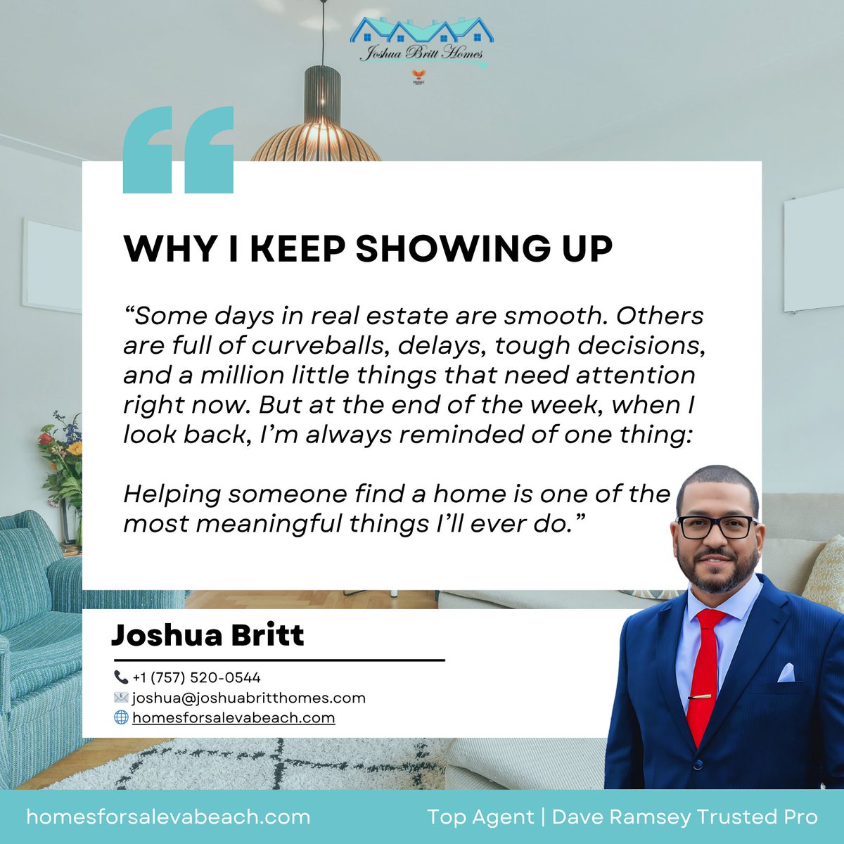 marketingdef's tweet photo. Behind every offer, every walk-through, and every late-night text is someone with a dream. And I get to help turn that dream into something real.

That’s what keeps me going - even on the long days. 💙

#ProdigyRealty #JoshuaBrittHomes #RealEstateTalk #RealEstateWithHeart https://t.co/kFeN2CzUOP