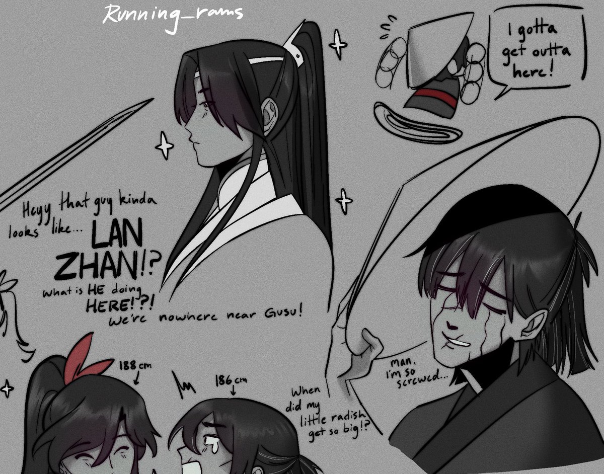 running_rams's tweet photo. In my head exists an au where wwx manages to make it out of the siege alive w a-yuan and they live in obscurity on a farm in a remote village #mdzs #魔道祖师 https://t.co/vpP04BV39a