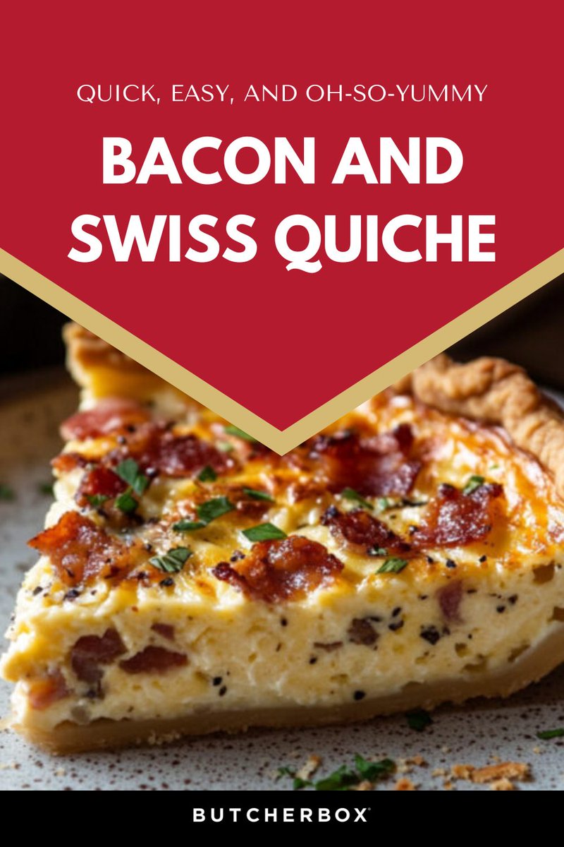 This Bacon and Swiss Quiche is the ultimate savory breakfast or brunch treat! It's perfect for keto eaters or anyone who loves a satisfying, low-carb dish. Bonus: It’s just as good for meal prep as it is for a weekend feast.

butcherbox.visitlink.me/k4Ajbl