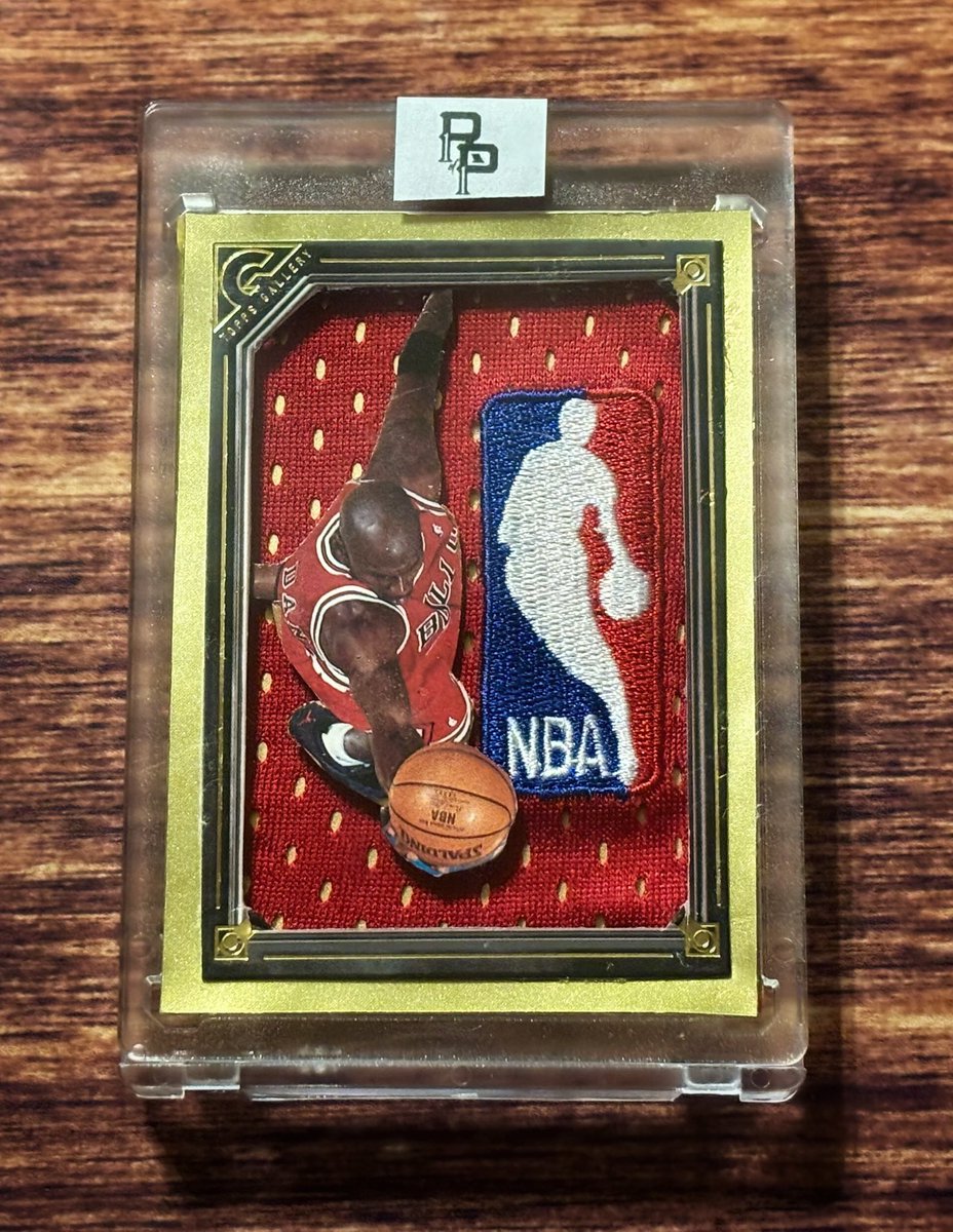 Presenting one more card for the road, as I prep for a trip with family. This handcrafted 3D 1/1 Logoman card of Michael Jordan ppps!
