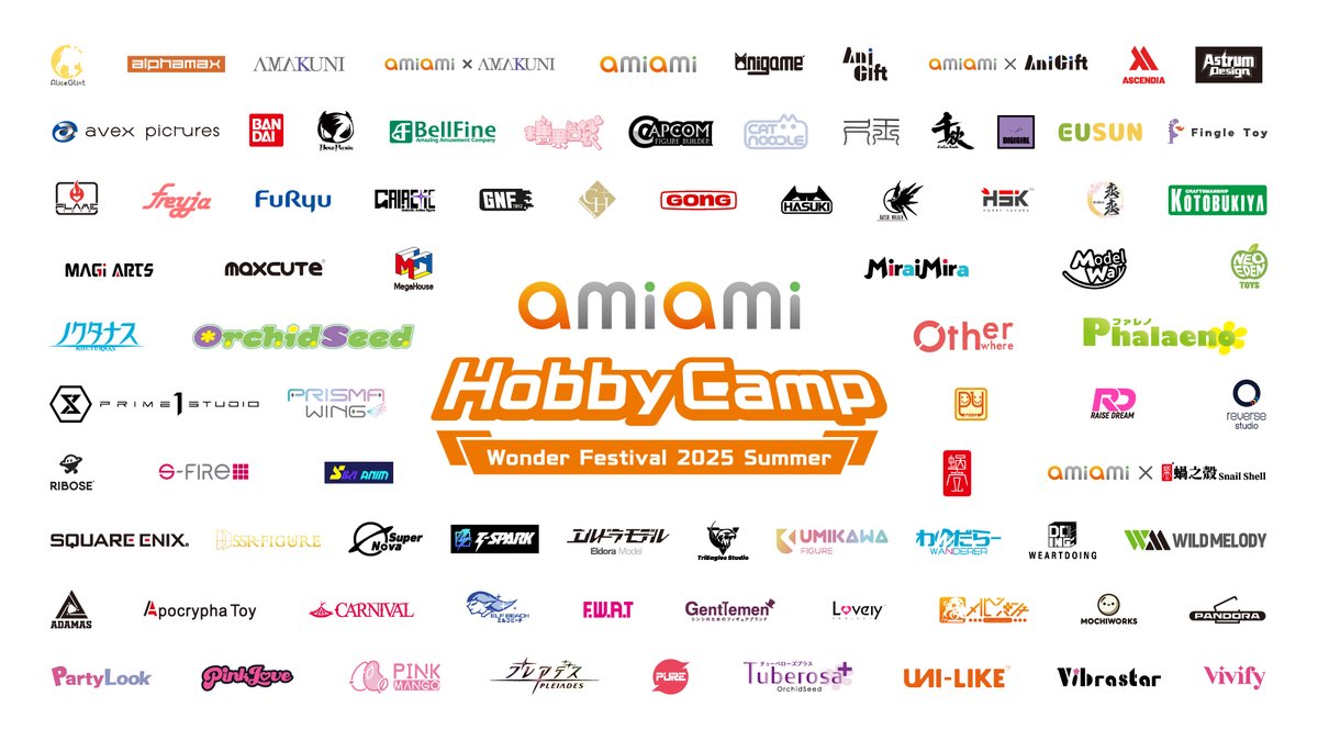 AmiAmi_English's tweet image. 📢 NEXT WEEKEND!!
🧡2025 Summer AmiAmi Hobby Camp🧡
Date: July 27th from 10:00AM (JST)
Venue: Makuhari Messe
Special website👉amicamp.jp/2025_summer/en/
#WF2025S #AmiamiHobbyCamp