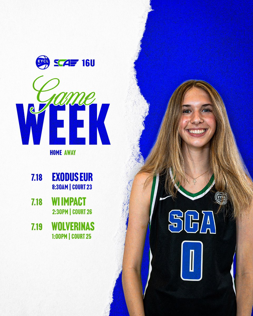 The EYCL Tournament of Champions schedule is HERE–one last ride! 💙

#SCAFam #EliteMindset #NikeFam #2025EYCL #TournamentofChampions #RoadtoChi #JustDoIt