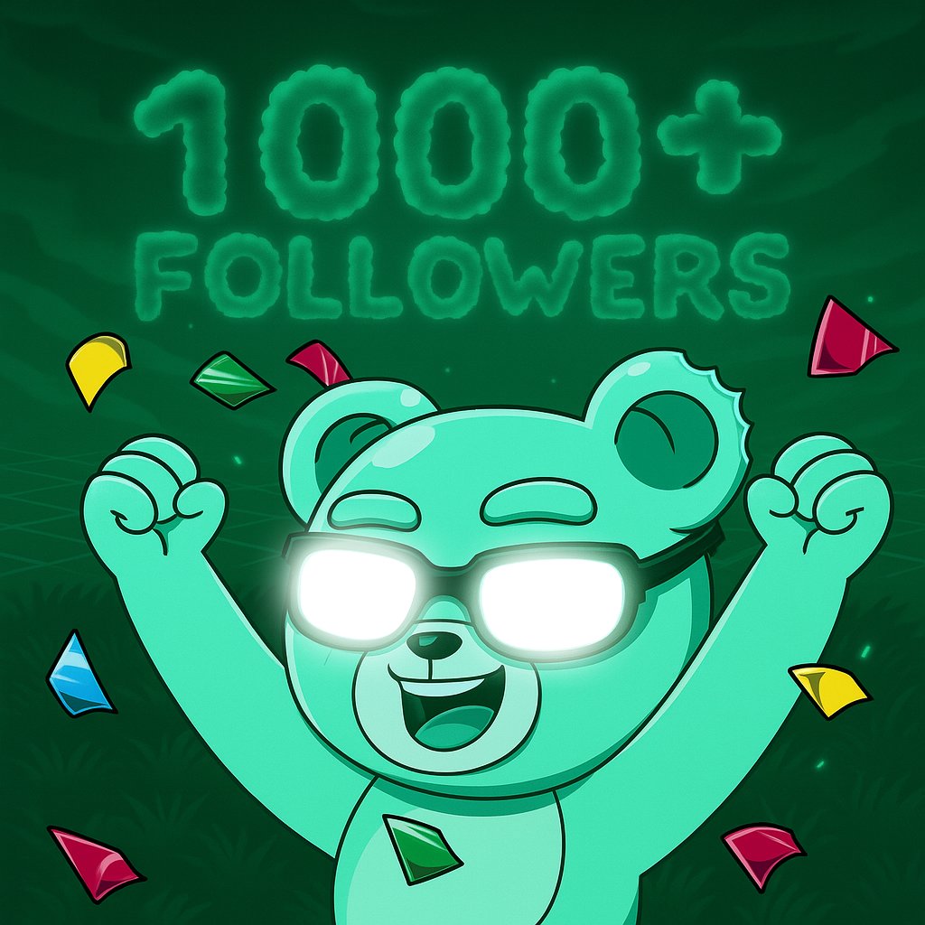 We reached 1000+ followers, thank you Smug family. 
things will get more and more interesting, stay tuned.
Smug teddy will be with you. 
#Hyperliquid